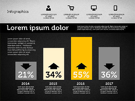 Presentazione con inforgraphics in design piatto, Slide 13, 01982, Modelli Presentazione — PoweredTemplate.com