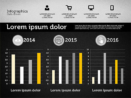Presentación con Inforgraphics en Diseño Plano, Diapositiva 14, 01982, Plantillas de presentación — PoweredTemplate.com