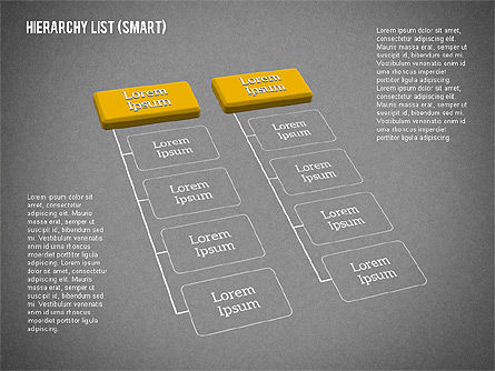 Hierarchy List (smart), Slide 18, 01988, Organizational Charts — PoweredTemplate.com