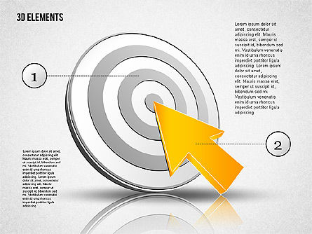 3d conjunto de formas, Modelo do PowerPoint, 01990, Formas — PoweredTemplate.com