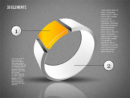Conjunto de formas 3D, Diapositiva 10, 01990, Formas — PoweredTemplate.com