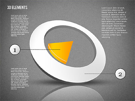 Conjunto de formas 3D, Diapositiva 11, 01990, Formas — PoweredTemplate.com