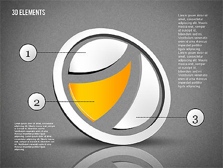 Conjunto de formas 3D, Diapositiva 12, 01990, Formas — PoweredTemplate.com