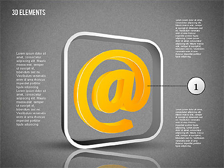 3次元形状が設定されて, スライド 16, 01990, 図形 — PoweredTemplate.com