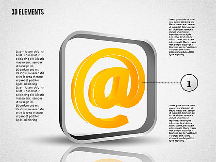 Bentuk 3d Ditetapkan, Slide 8, 01990, Bentuk — PoweredTemplate.com
