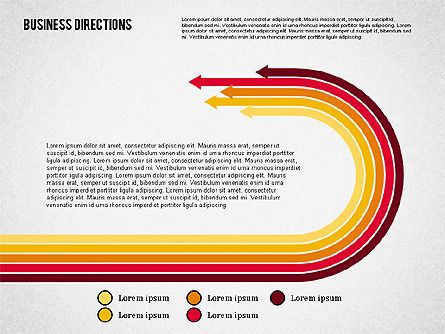 Arrows and Directions Diagram, PowerPoint Template, 01992, Process Diagrams — PoweredTemplate.com