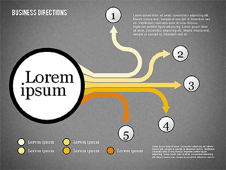 Arrows and Directions Diagram, Slide 16, 01992, Process Diagrams — PoweredTemplate.com