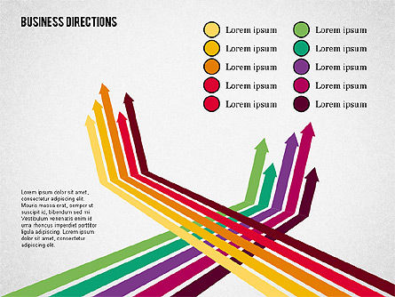 Arrows and Directions Diagram, Slide 6, 01992, Process Diagrams — PoweredTemplate.com