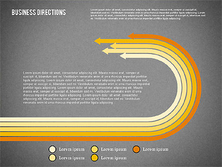 Panah Dan Diagram Arah, Slide 9, 01992, Diagram Proses — PoweredTemplate.com