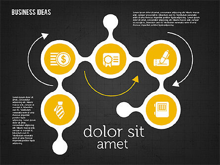 Work Process Steps with Icons, Slide 10, 01997, Process Diagrams — PoweredTemplate.com