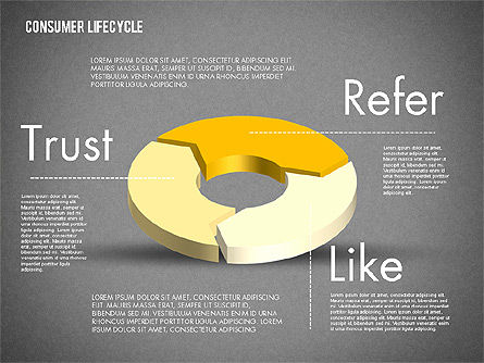Tableau de processus 3d donut, Diapositive 10, 01998, Diagrammes circulaires — PoweredTemplate.com