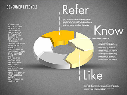 Tableau de processus 3d donut, Diapositive 14, 01998, Diagrammes circulaires — PoweredTemplate.com