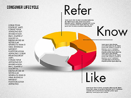 Tableau de processus 3d donut, Diapositive 6, 01998, Diagrammes circulaires — PoweredTemplate.com