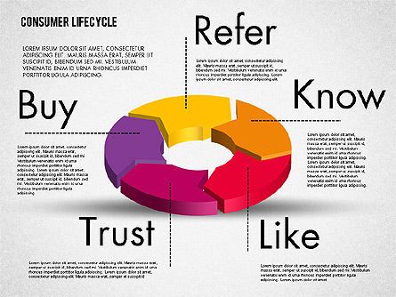 Tableau de processus 3d donut, Diapositive 8, 01998, Diagrammes circulaires — PoweredTemplate.com