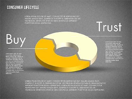 Tableau de processus 3d donut, Diapositive 9, 01998, Diagrammes circulaires — PoweredTemplate.com
