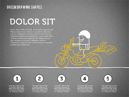 Green Sketch Style Shapes, Slide 13, 01999, Shapes — PoweredTemplate.com