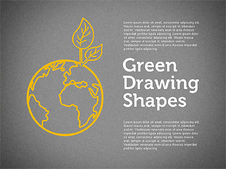 Green schets stijl vormen, Dia 9, 01999, Figuren — PoweredTemplate.com