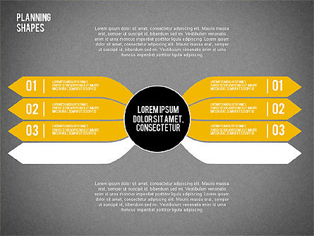 꼬인 화살표 계획 다이어그램, 슬라이드 15, 02001, 단계 도표 — PoweredTemplate.com