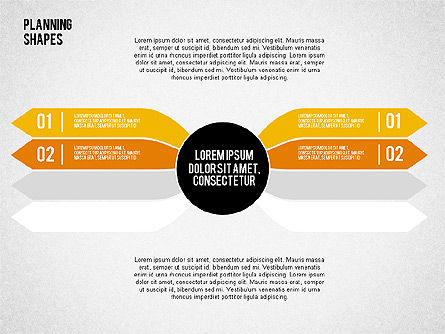 Schéma de planification des flèches tordues, Diapositive 6, 02001, Schémas d'étapes — PoweredTemplate.com