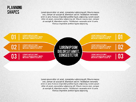 꼬인 화살표 계획 다이어그램, 슬라이드 7, 02001, 단계 도표 — PoweredTemplate.com