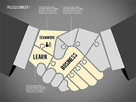 Puzzle Mano Concepto, Diapositiva 10, 02002, Diagramas de puzzle — PoweredTemplate.com