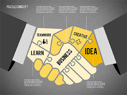 Concept de main de puzzle, Diapositive 11, 02002, Schémas puzzle — PoweredTemplate.com
