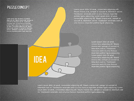 Puzzle Mano Concepto, Diapositiva 12, 02002, Diagramas de puzzle — PoweredTemplate.com