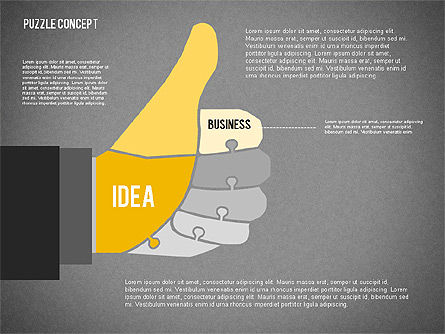 Puzzle Hand Concept, Slide 13, 02002, Puzzle Diagrams — PoweredTemplate.com