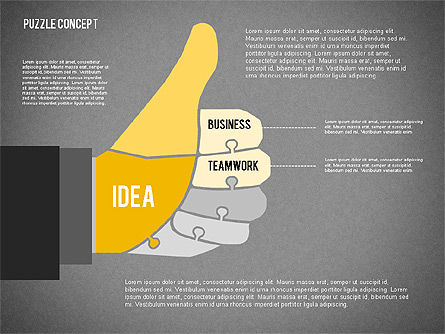 Puzzle Hand Concept, Slide 14, 02002, Puzzle Diagrams — PoweredTemplate.com