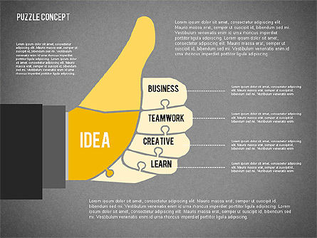 Puzzle Hand Concept, Slide 16, 02002, Puzzle Diagrams — PoweredTemplate.com