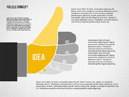 Puzzle Hand Concept, Slide 4, 02002, Puzzle Diagrams — PoweredTemplate.com