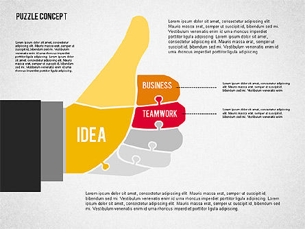 Puzzle Mano Concepto, Diapositiva 6, 02002, Diagramas de puzzle — PoweredTemplate.com