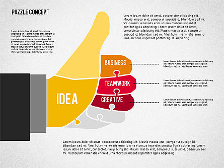 Puzzle Hand Concept, Slide 7, 02002, Puzzle Diagrams — PoweredTemplate.com
