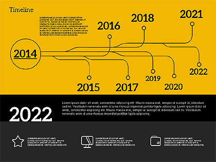 Chronologie en conception plate, Diapositive 16, 02003, Timelines & Calendars — PoweredTemplate.com