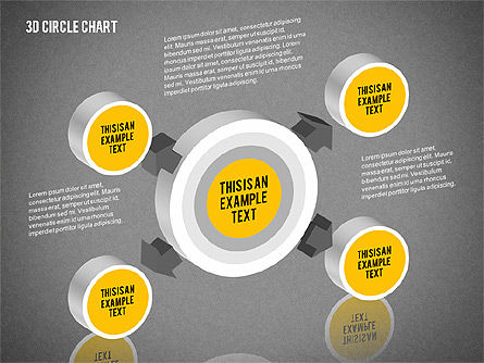 Graphique organique du cercle 3d, Diapositive 10, 02005, Graphiques organisationnels — PoweredTemplate.com