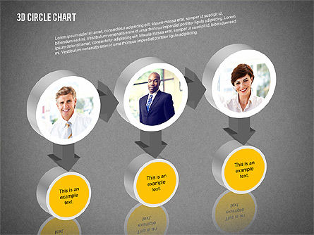 Graphique organique du cercle 3d, Diapositive 11, 02005, Graphiques organisationnels — PoweredTemplate.com