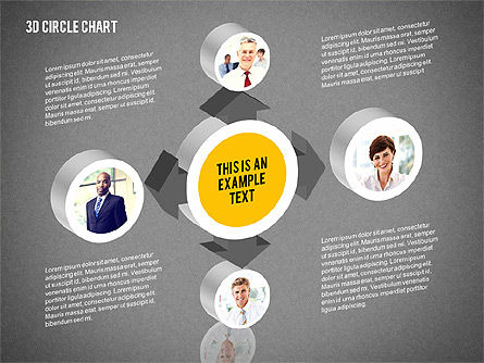 3D Circle Org Chart, Slide 13, 02005, Organizational Charts — PoweredTemplate.com