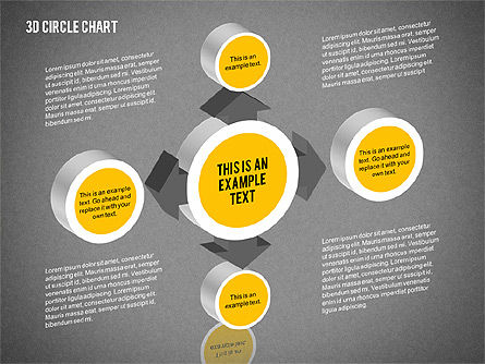 Graphique organique du cercle 3d, Diapositive 14, 02005, Graphiques organisationnels — PoweredTemplate.com
