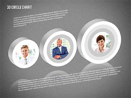 Graphique organique du cercle 3d, Diapositive 15, 02005, Graphiques organisationnels — PoweredTemplate.com