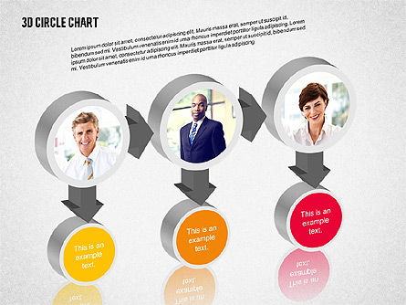 Graphique organique du cercle 3d, Diapositive 3, 02005, Graphiques organisationnels — PoweredTemplate.com