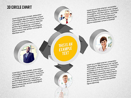 Graphique organique du cercle 3d, Diapositive 5, 02005, Graphiques organisationnels — PoweredTemplate.com