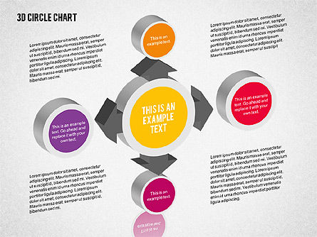 Graphique organique du cercle 3d, Diapositive 6, 02005, Graphiques organisationnels — PoweredTemplate.com
