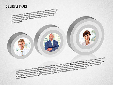 Graphique organique du cercle 3d, Diapositive 7, 02005, Graphiques organisationnels — PoweredTemplate.com