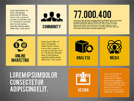 Marketing di presentazione online in design piatto, Slide 9, 02008, Modelli Presentazione — PoweredTemplate.com