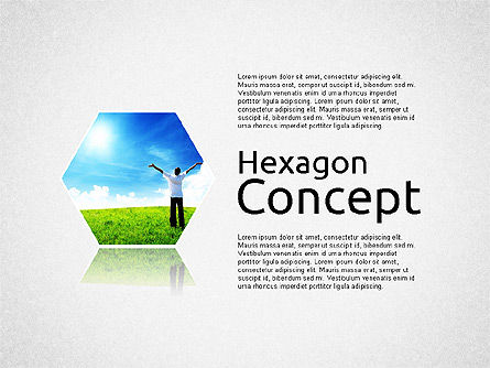 Étapes hexagonales colorées, Modele PowerPoint, 02011, Schémas d'étapes — PoweredTemplate.com