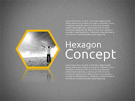 Etapas de Hexágono Coloreadas, Diapositiva 9, 02011, Diagramas de la etapa — PoweredTemplate.com