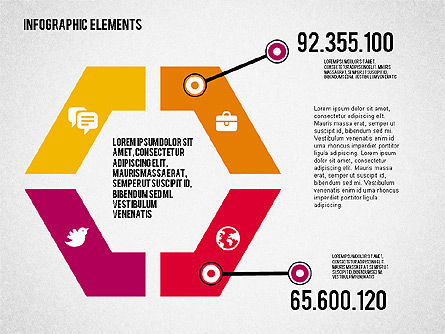 Flache Designformen, PowerPoint-Vorlage, 02015, Schablonen — PoweredTemplate.com