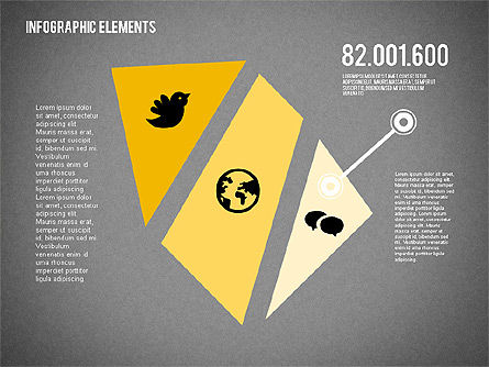 Formas de diseño plano, Diapositiva 10, 02015, Formas — PoweredTemplate.com
