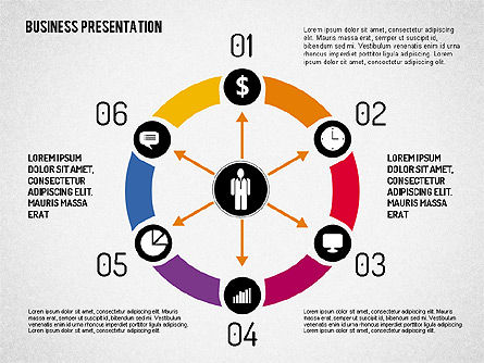 Stage Diagramme gesetzt, PowerPoint-Vorlage, 02016, Ablaufdiagramme — PoweredTemplate.com