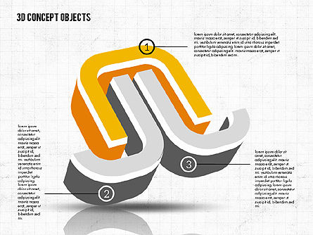 Oggetti concetto 3d, Slide 5, 02018, Forme — PoweredTemplate.com
